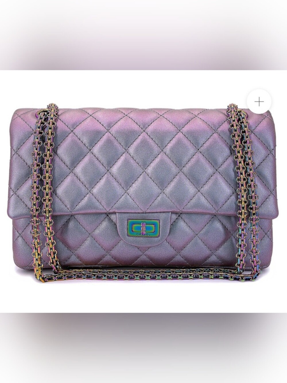 CHANEL Violet Iridescent 2.55 Mermaid Reissue 226